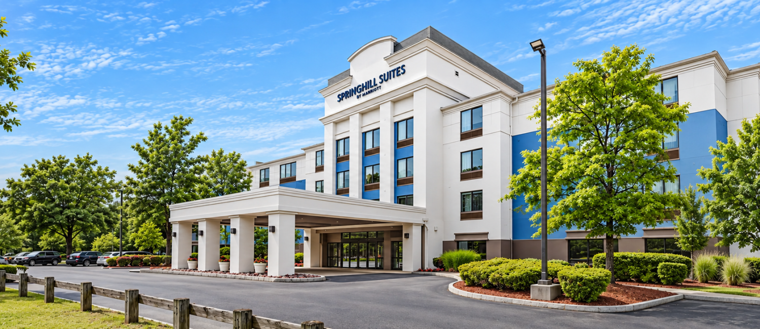 SpringHill Suites panoramic hotel facade